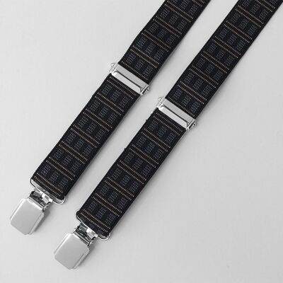 25mm Assorted Pattern Clip End Braces - Stripes