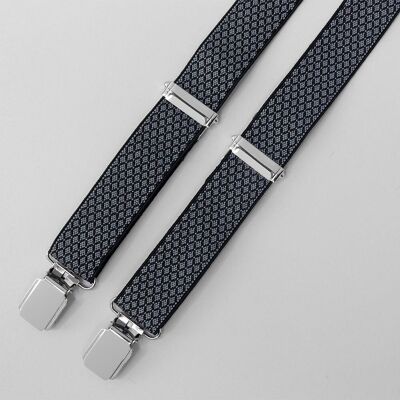 Bretelles d'extrémité à clip à motifs assortis, 25 mm - Diamant
