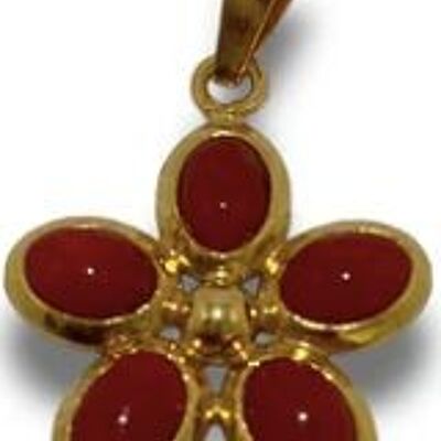 Coral flower pendant