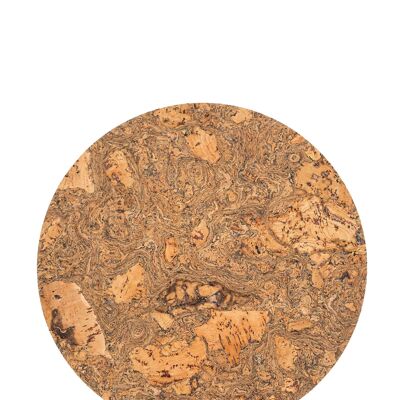 Round Natural Cork Placemat - Grey