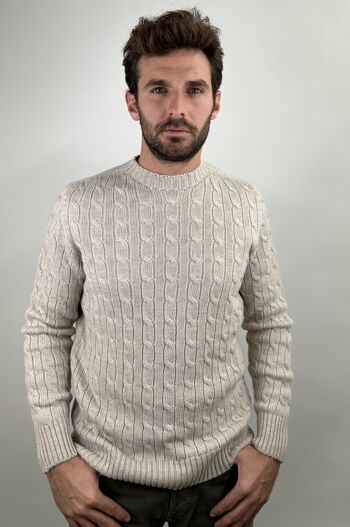 PULL EN LAINE AVEC TRESSÉES 33