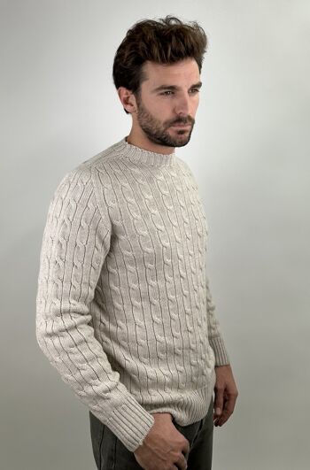 PULL EN LAINE AVEC TRESSÉES 7