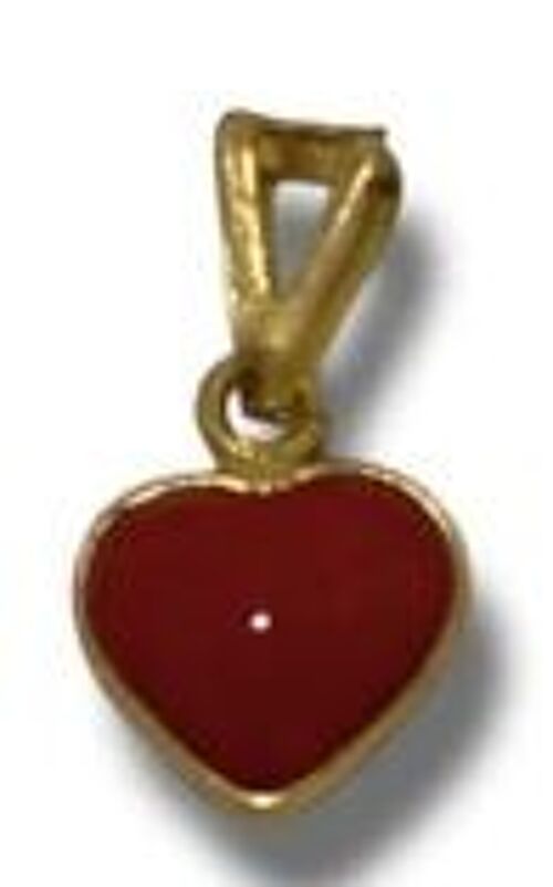 Pendentif coeur corail