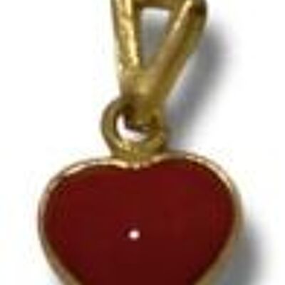 Coral heart pendant