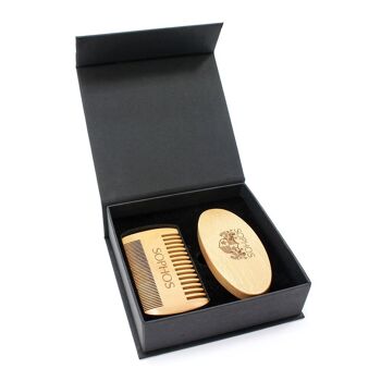 Ensemble brosse et peigne à barbe 1