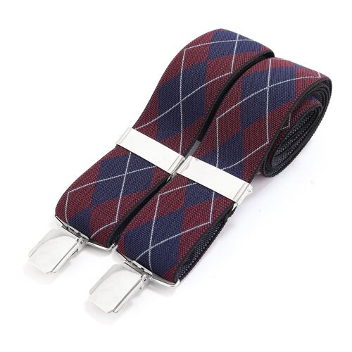 Argyle Braces - Navy/Wine