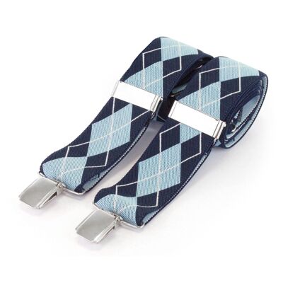 Argyle Braces - Navy / Light Blue