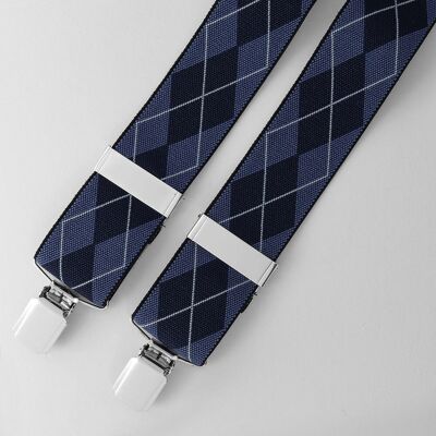 Bretelle Argyle - Blu marino/Blu