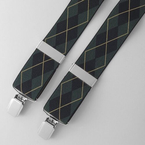 Argyle Braces - Black / Green