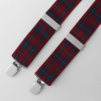 Bretelle Assortite Con Motivo Tartan