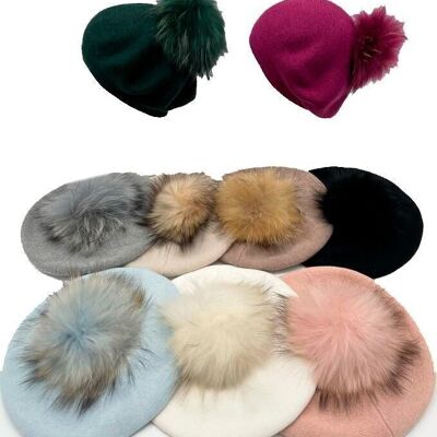 Cashmere Beret for Women with One Size and Great Quality