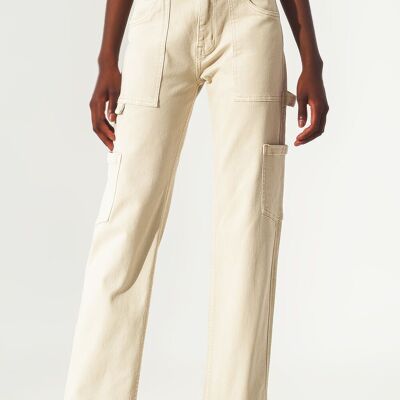 Cargo pants in beige