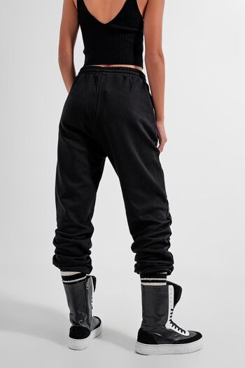 Pantalon de jogging noir à taille ajustable 3