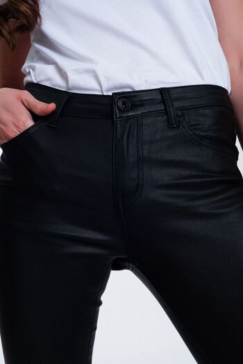 Pantalon enduit noir 4