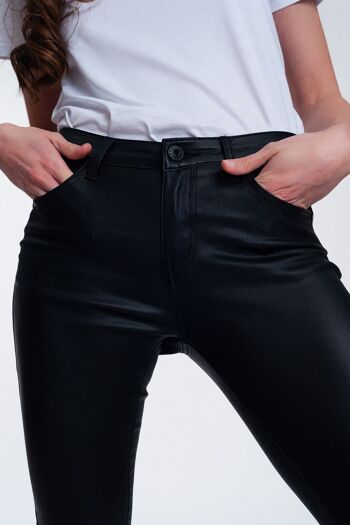 Pantalon enduit noir 5