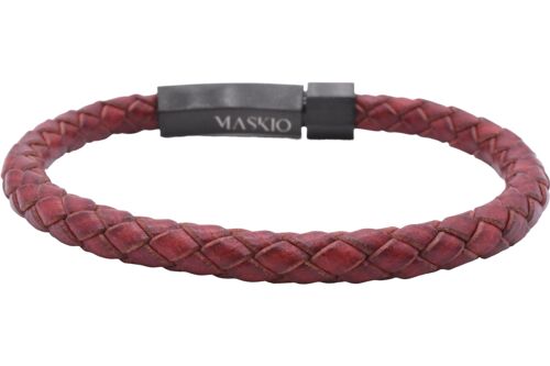 Maskio Red Leather Bracelet