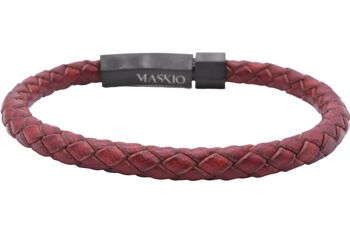 Bracelet en cuir rouge Maskio 1