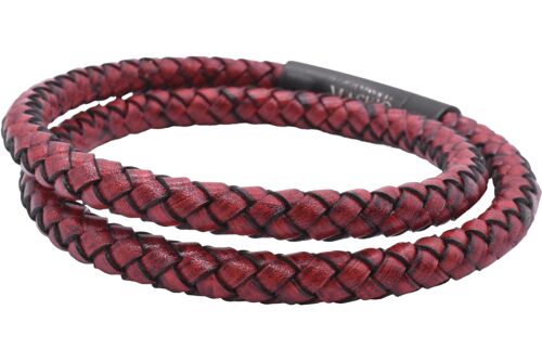 Maskio Long Red Leather Bracelet