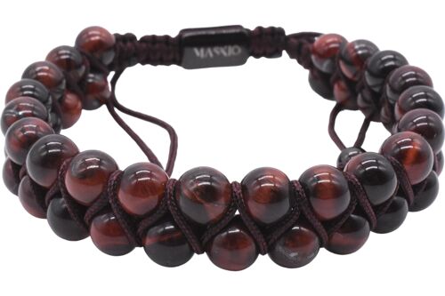 Maskio Double Stone Bracelet from Red Tiger Eye Stones