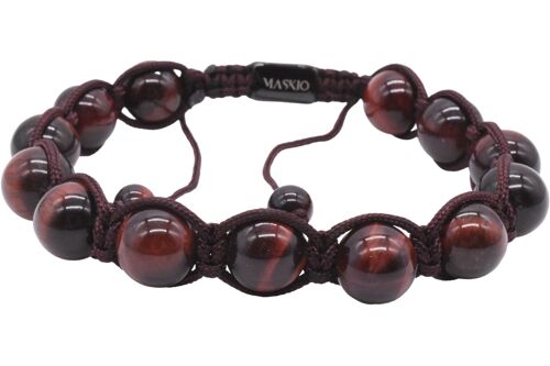 Maskio bracelet with red tiger eye stones