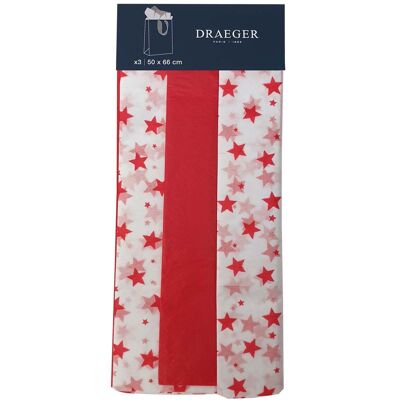 Red Stars Tissue Paper