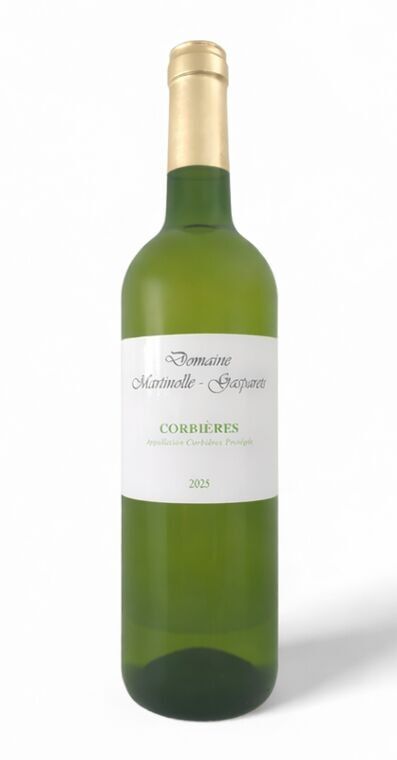 Organic White Wine, Artisanal AOP CORBIERES BLANC Rolle, Grenache Blanc, Maccabeu 2025