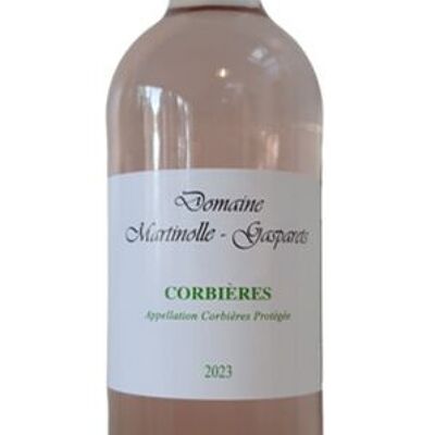 ORGANIC rosé wine Artisan AOP CORBIERES ROSE 2023 Grenache, Cinsault, Silver Medal Corbières Competition