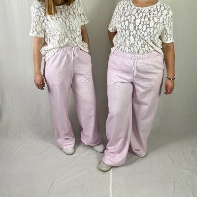 WIDE AZEL MEDUSA PINK TROUSERS