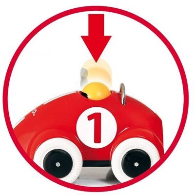 Voiture de course Push & Go rouge