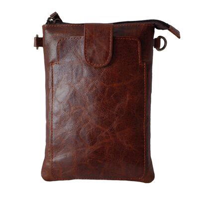 Fine Leather Bag for Travel, passport pouch, passport sling bag BINO
