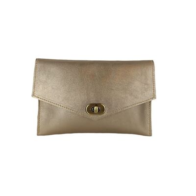 Soft leather clutch bag with retro clasp: Glamorous Elegance WEEDING POUCH