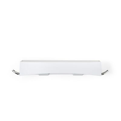 Mensola portaoggetti per doccia a parete, 14" x 4" x 2,5", bianco, RAN9651