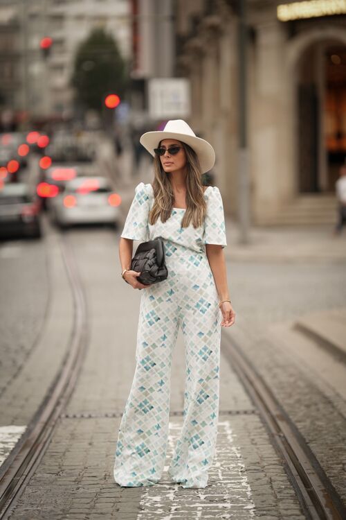 Green Pattern Trousers