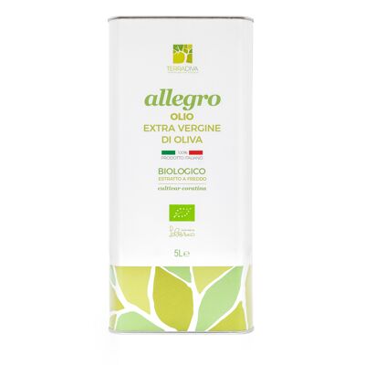 BIO - Extra Virgin Olive Oil Terradiva ALLEGRO intense - 5 L