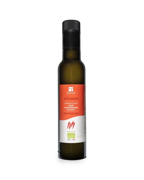 BIO - Olio Extra Vergine di Oliva Terradiva VIVACE al peperoncino - 0,25L