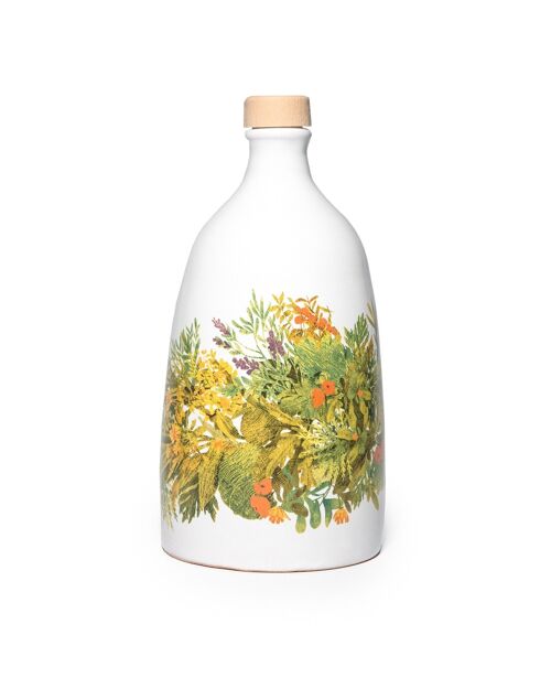 BIO - Orcio oliera in ceramica Terradiva ERBE IN FESTA con ALLEGRO - 0,5L