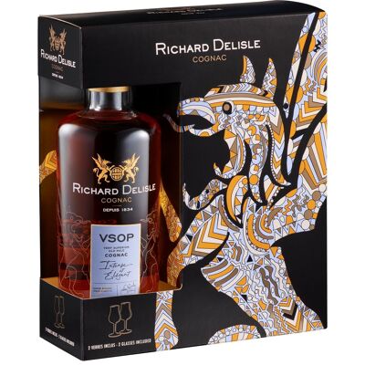 Cognac VSOP Richard Delisle Box + 2 bicchieri tulipano