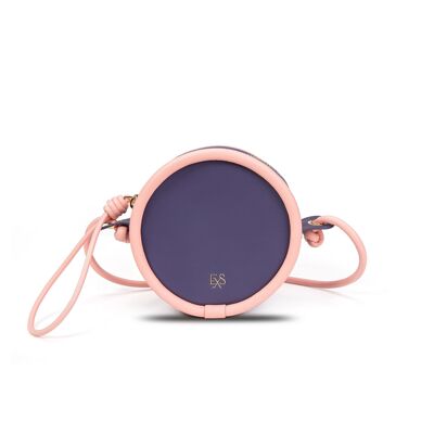 Exs-25546 Isobel coin purse Porte-monnaie rond pu recyclé purple/pink