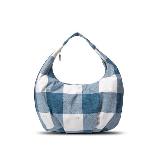 Exs-25558 Antoinette Hobo Sac porté épaule canvas pu recyclé bleu