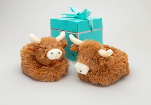 Horny Cow Baby Slippers Brown (0-6 months)