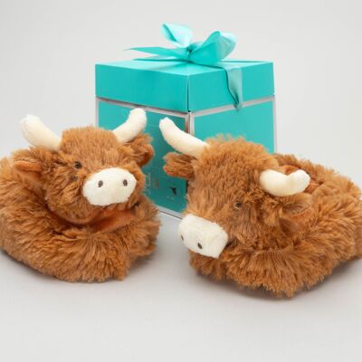 Horny Cow Baby Slippers Brown (0-6 months)