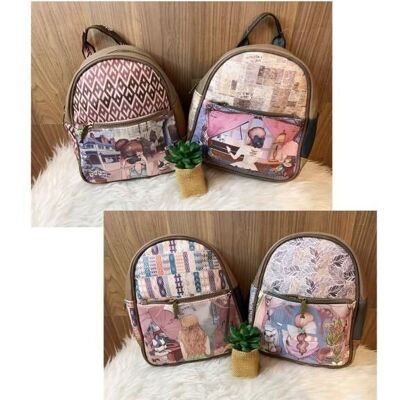 Backpack with Sweet Candy Doll Design with Front Pocket