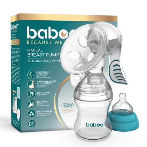 Baboo Manual Breast Pump with 4-level Suction Strength