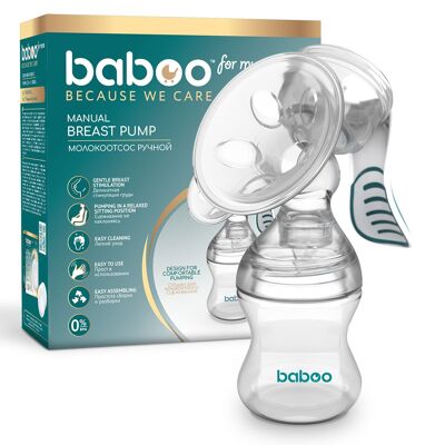 Baboo Handmilchpumpe mit 4-stufiger Saugstärke