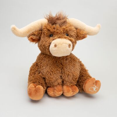 18cm  Horny Highland Cow Plush Soft Toy CE/UKCA