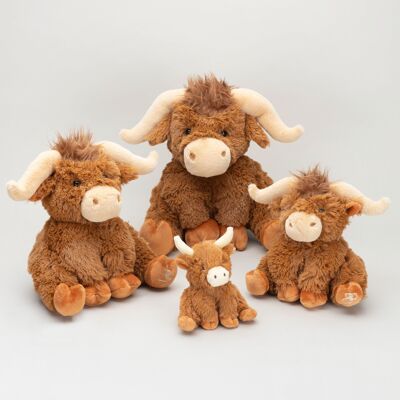 18cm  Horny Highland Cow Plush Soft Toy CE/UKCA
