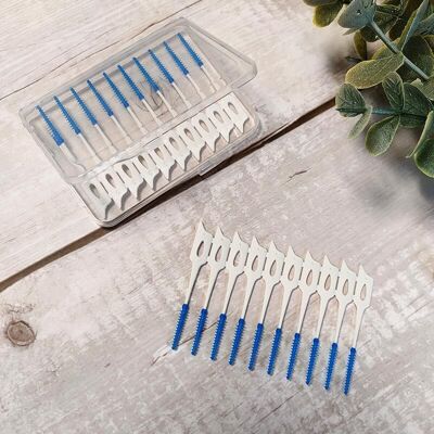 DENTAL FLOSS : 20 Brossettes Interdentaires en Silicone Souple