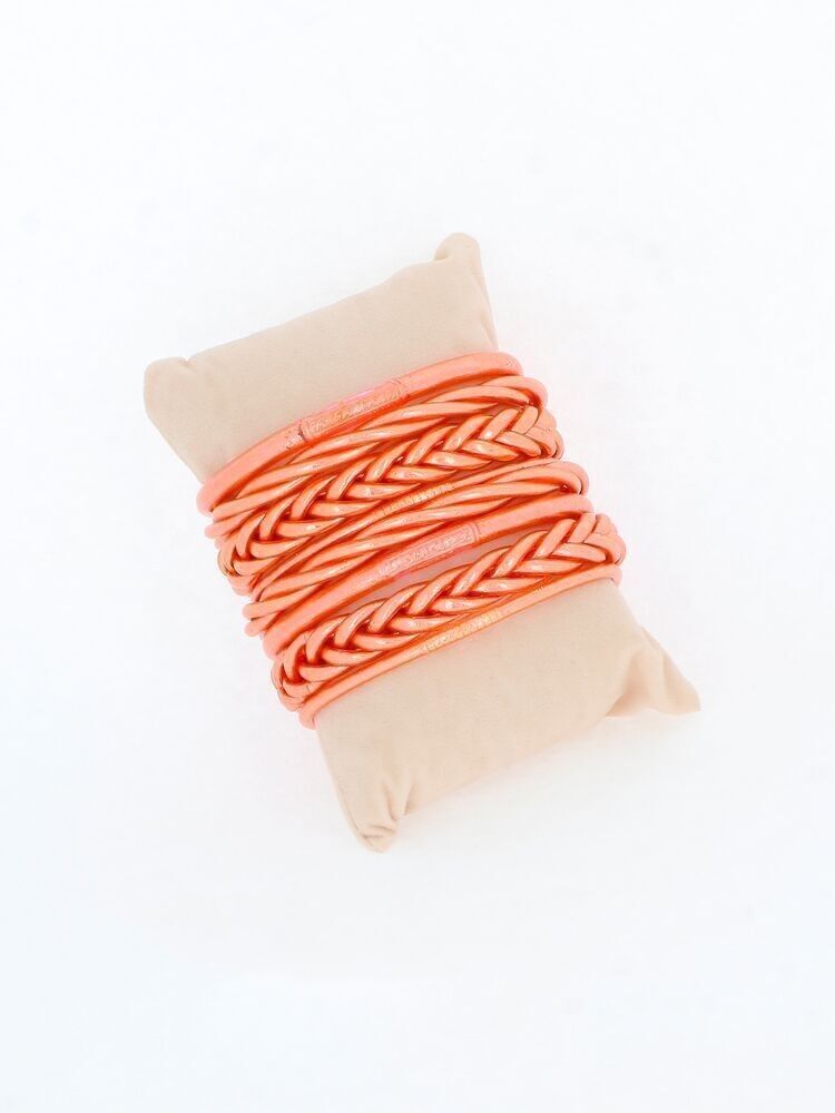 Kit di 8 braccialetti buddisti mix - Salmone