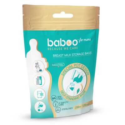 Sacs de conservation du lait maternel Baboo (25 pièces)