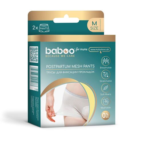 Baboo Postpartum Mesh Pants (2 pcs) Medium